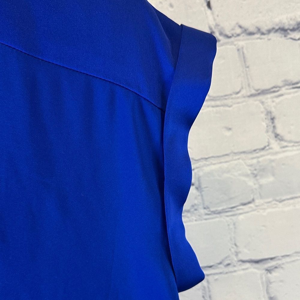 Express Women's Royal Blue V-Neck Blouse Sz Small - Picture 3 of 5